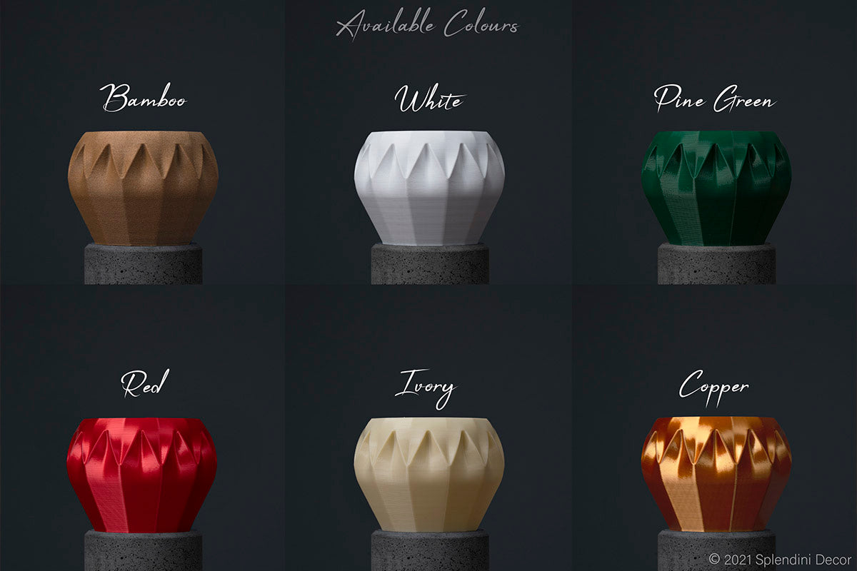 Geometric Pot - Various Colours